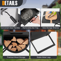 Thumbnail for Outdoor Pizza Oven with 600D Oxford Fabric Cover 12 Inch Pizza Stone and Cooking Grill