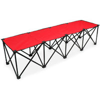 Thumbnail for 6-Foot Portable Folding 4 Seat Bench, Red