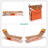 Thumbnail for Beach Lounge Chair, 180-degree & Lay Flat, Portable With Padded Comfy Pillow