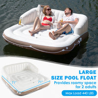 Thumbnail for Inflatable Pool Float Lounge Raft