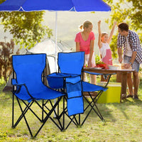 Thumbnail for Portable Folding Picnic Double Chair With Umbrella