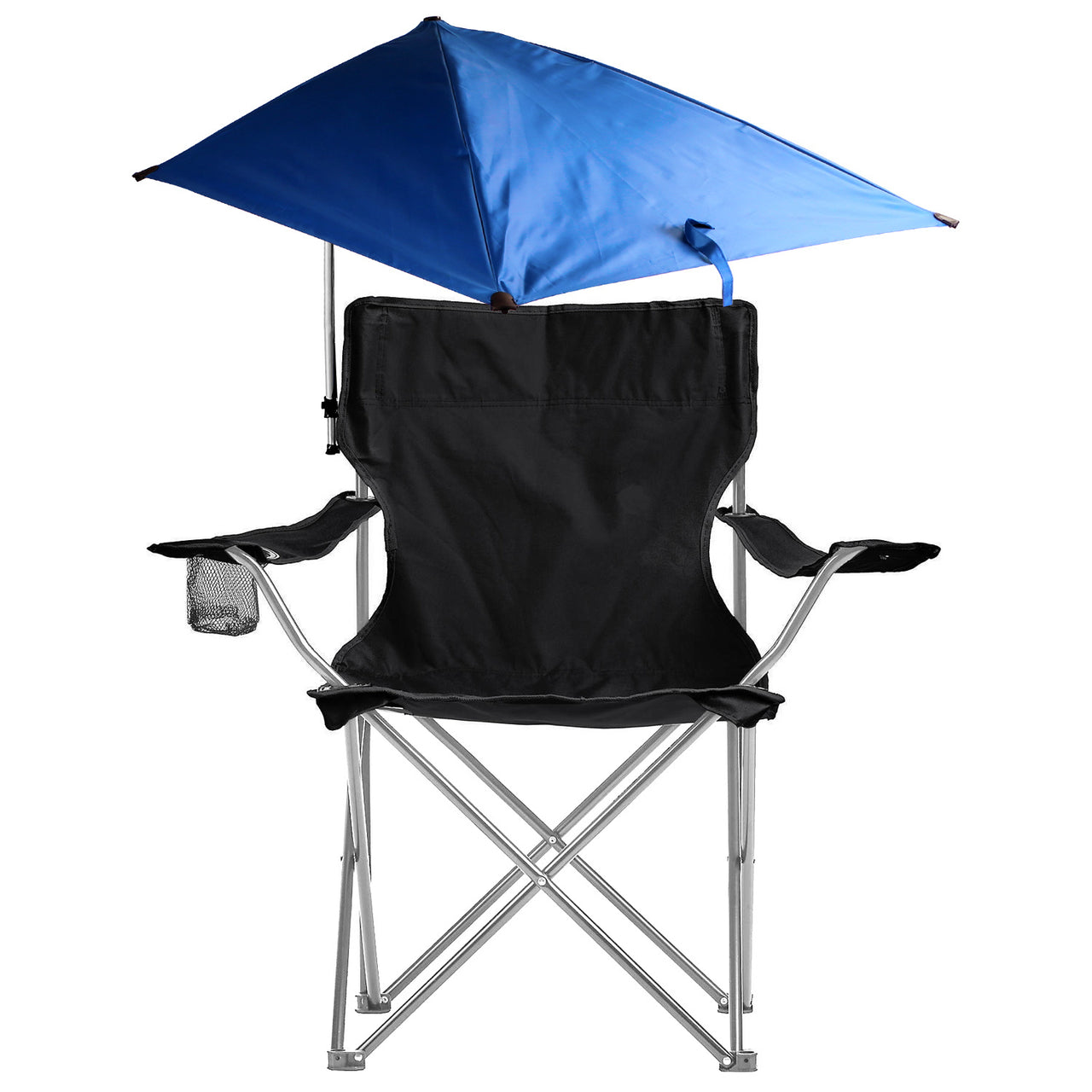 Foldable Outdoor Chair with Detachable Umbrella  Adjustable Canopy