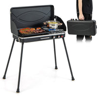 Thumbnail for 2-in-1 Gas Camping Grill and Stove with Detachable Legs