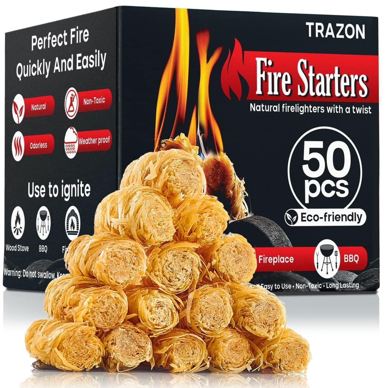 Fire Starters for Fireplace, Campfires, Wood Stove, Charcoal Grill