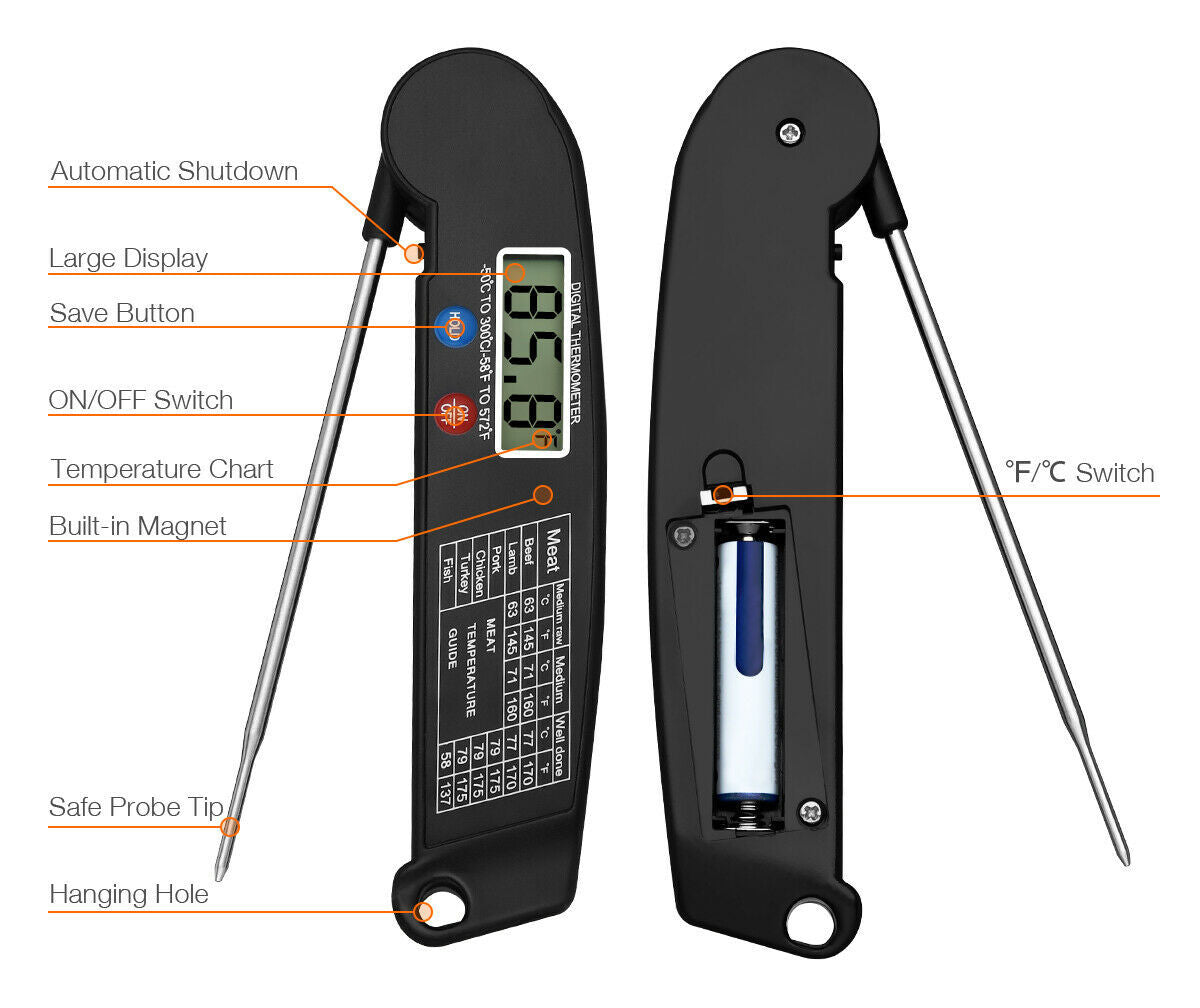 Instant Read Digital Cooking Meat Thermometer