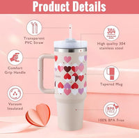 Thumbnail for Ochapa 40 Oz Tumbler With Handle, Straw, Insulated, Stainless Steel Spill Proof Mug