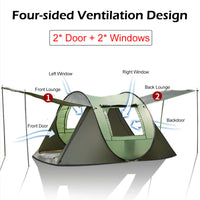 Thumbnail for Large Capacity 4 to 5 Persons Automatic Pop Up Camping Tent