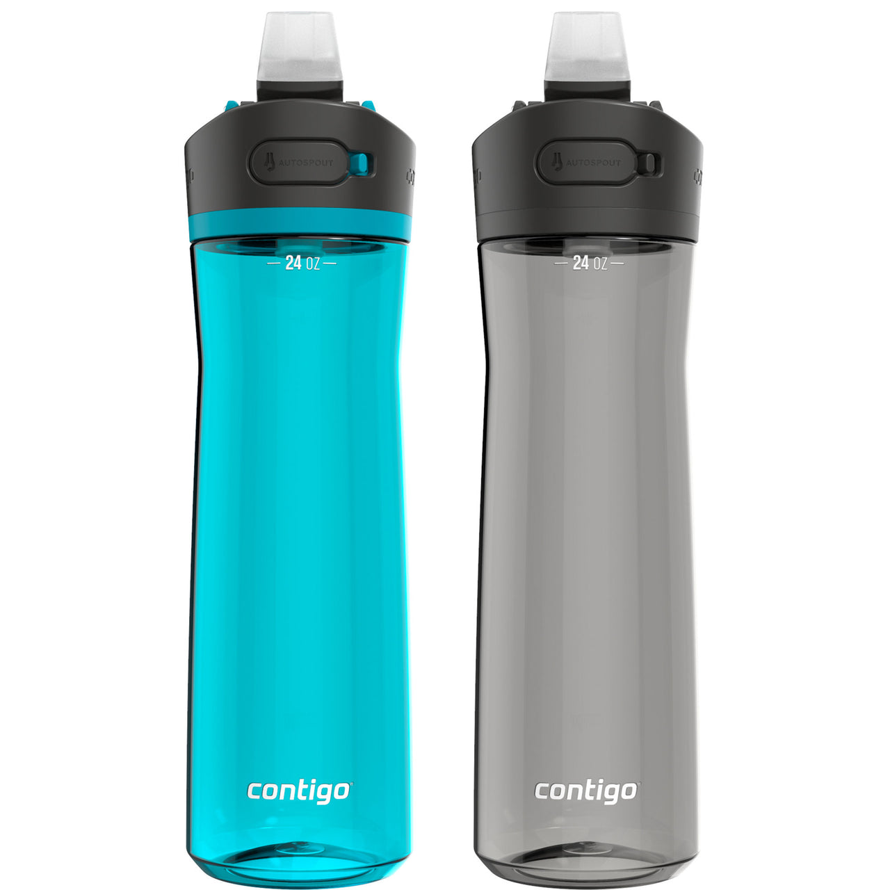 Contigo® Ashland 2.0 Tritan Water Bottle with AUTOSPOUT® Lid | 24oz | 2-pack | Juniper & Sake | Cup Holder