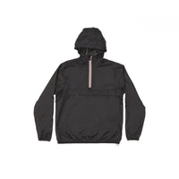 Thumbnail for Black Quarter Zip Packable Rain Jacket and windbreaker